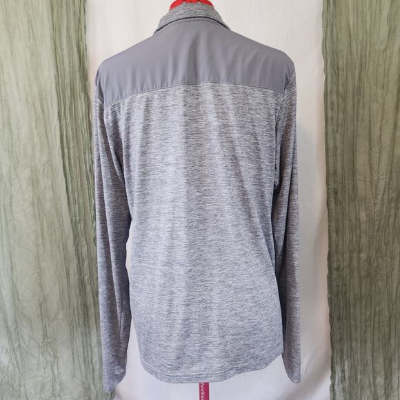 Tek Gear Gray Long Sleeves Stretch Athletic Sports Jacket Top Lightweight Size M - Picture 4 of 5